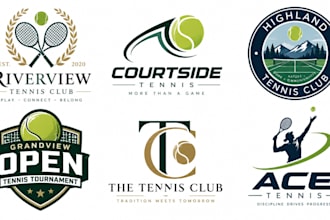 design a professional, tennis club, sports, or tournament  tennis court logo