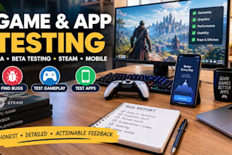 video game testing, steam review