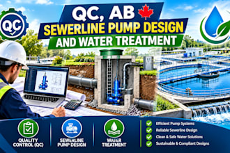prepare qc, ab sewerline pump design and water treatment