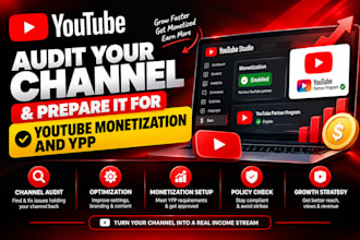 audit your channel and prepare it for youtube monetization and ypp