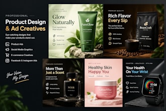 design professional product graphics and social media design