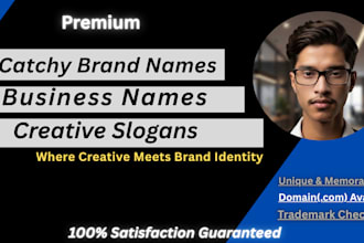 design catchy brand names, business names and slogans
