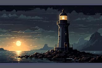 2d pixel art background pixel scenes, environment, landscape game art animation