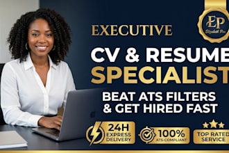 write and rewrite, revamp ats resume, CV, cover letter in 24hrs