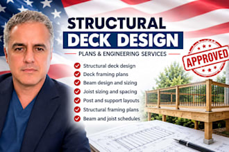 design structural decks and beams for california washington and new york