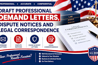 draft professional demand letters, dispute notices and legal correspondence