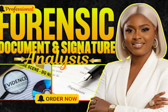 do forensic document, audio enhancement, authenticity review, metadata analysis
