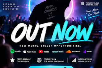 write and distribute music press release for artists, djs and new release