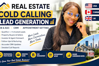 do real estate cold calling, lead generation, CRM, b2b, and appointment setting