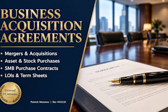 draft acquisition legal documents, term sheets and lois