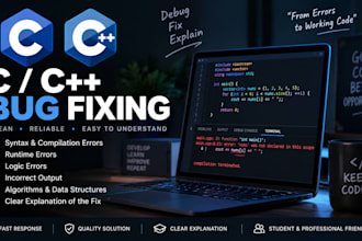 fix and debug your c or cpp code