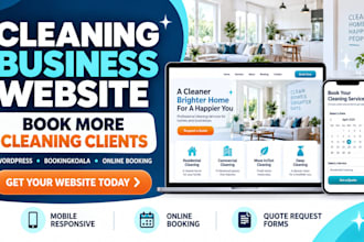 build office cleaning services website, home cleaning website bookingkoala