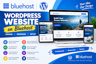 design a professional wordpress website on bluehost