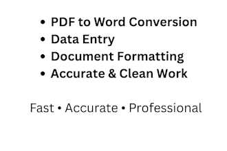 do accurate typing and data entry
