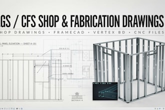 create lgs cfs shop fabrication drawings and cnc files
