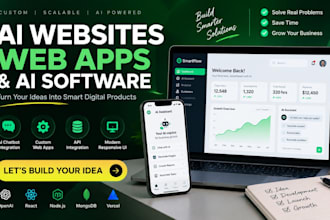 custom ai websites, web apps and ai software