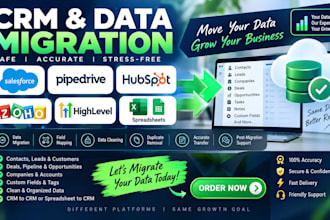 migrate data salesforce pipedrive spreadsheets hubspot zoho ghl data migration