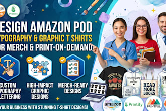 design amazon pod typography and graphic t shirts
