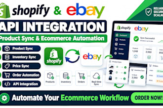 build shopify ebay API integration product sync and ecommerce automation