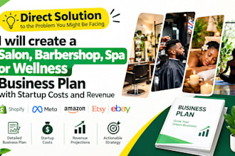 create a salon barbershop spa wellness business plan with startup costs revenue