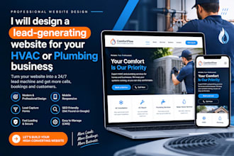 design a lead generating site for your hvac, plumbing business