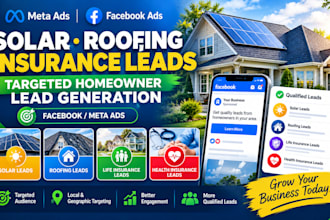 generate solar roofing insurance and homeowner leads with facebook ads