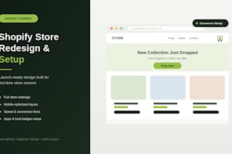 redesign and optimize your shopify store for launch