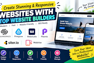 create squarespace pinegrow webstudio plasmic siter io mobirise website builder