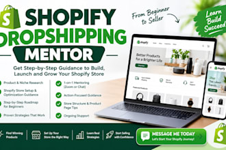 provide 1 on 1 shopify coaching, mentoring and consultant