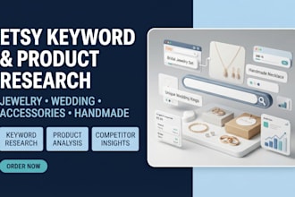 do etsy jewelry accessories keyword research wedding handmade products analysis
