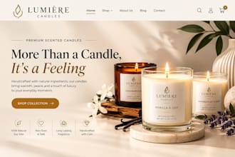 build candle shopify store candle website scented candle store spiritual website