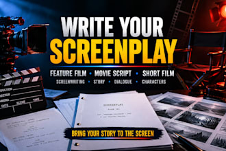 write screenplay screenwriting movie script feature film script short film