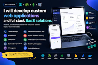 develop custom mern web applications and saas solutions