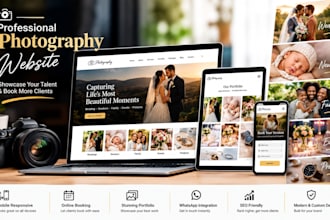 build wedding newborn family event product photography booking website