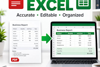 pdf to excel or word conversion