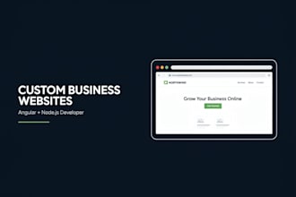 develop a custom business website with angular and nodejs