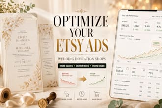 optimize etsy SEO ads keyword research and ads for wedding invitation listings