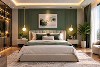 be your interior designer and decorator, 3d rendering, exterior design