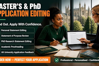proofread ucas personal statement masters phd application for top UK university