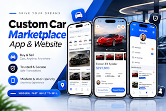 build a custom car marketplace app and website like autotrader