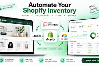 set up shopify zoho inventory zapier and airtable automation