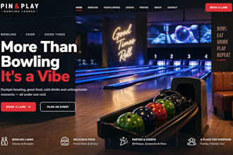design squarespace bowling alley website duckplin bowling lounge venus website