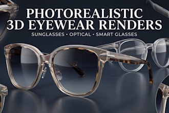 create photorealistic 3d renders for your eyewear brand or sunglasses line