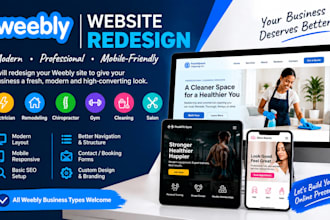 redesign weebly electrician remodeling chiropractor gym cleaning salon website