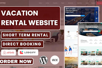 build vacation rental website, airbnb booking website, wordpress rental website