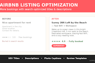optimize your airbnb listing to get more bookings