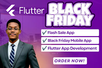 develop a black friday flash sale app in flutter with push notifications