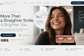 build wix orthodontist website smile transformation braces invisalign website