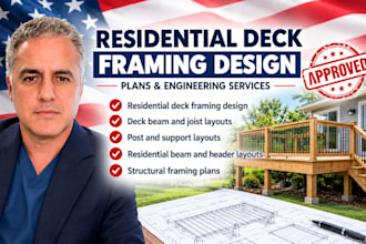 design residential decks, beams and structural framing in ca wa hi