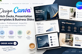 create canva pitch decks, presentation templates and business slides